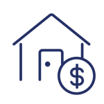 House and dollar sign icon House and dollar sign icon
